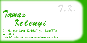 tamas kelenyi business card